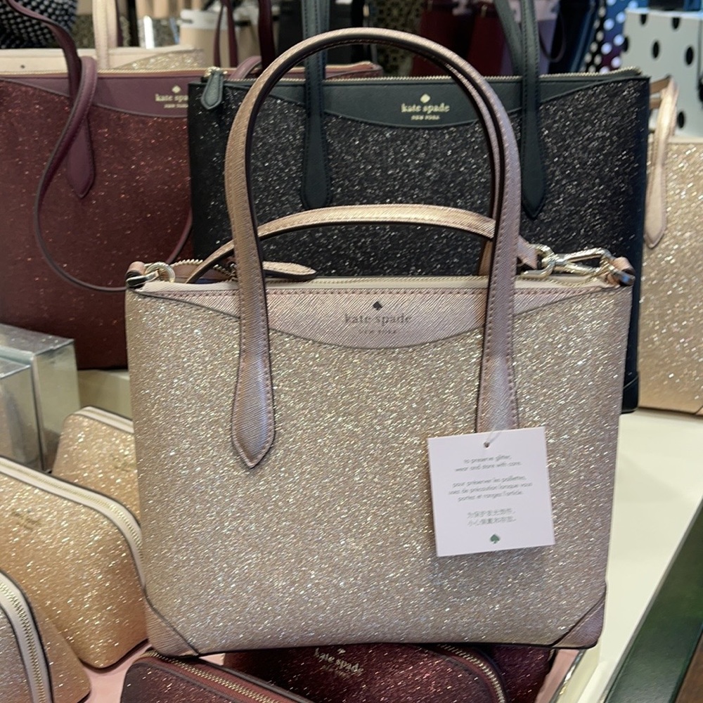 Kate Spade K4625 Shimmy Glitter Satchel Crossbody